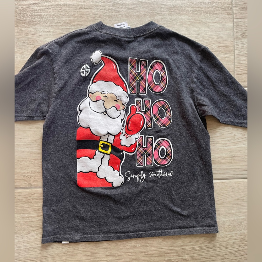 Simply Southern Gray and Red‎ Long Sleeve Tee